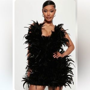 Feather Mini Dress